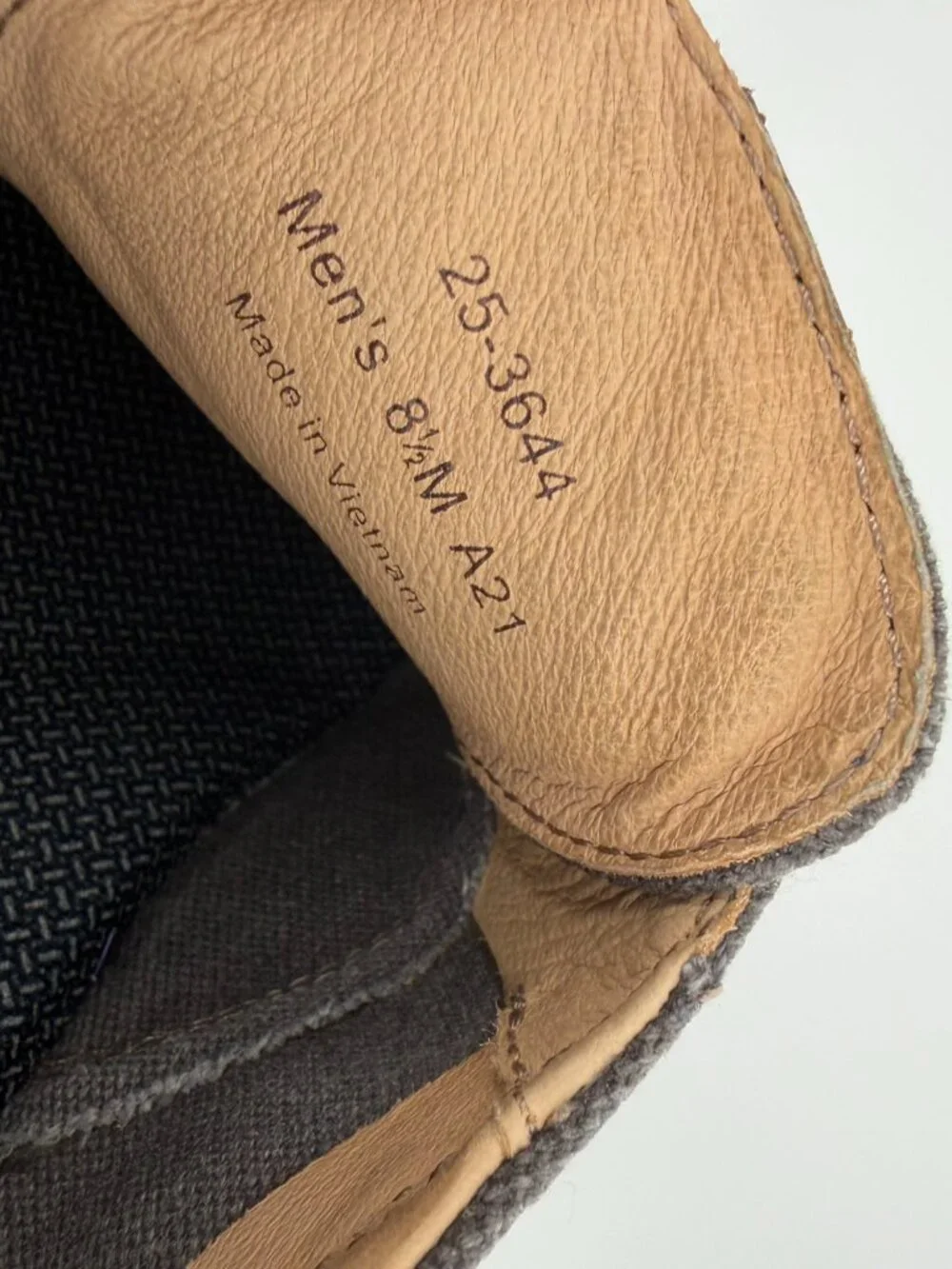 Johnston & Murphy Gray Canvas Casual Oxford Shoes Men’s 8.5